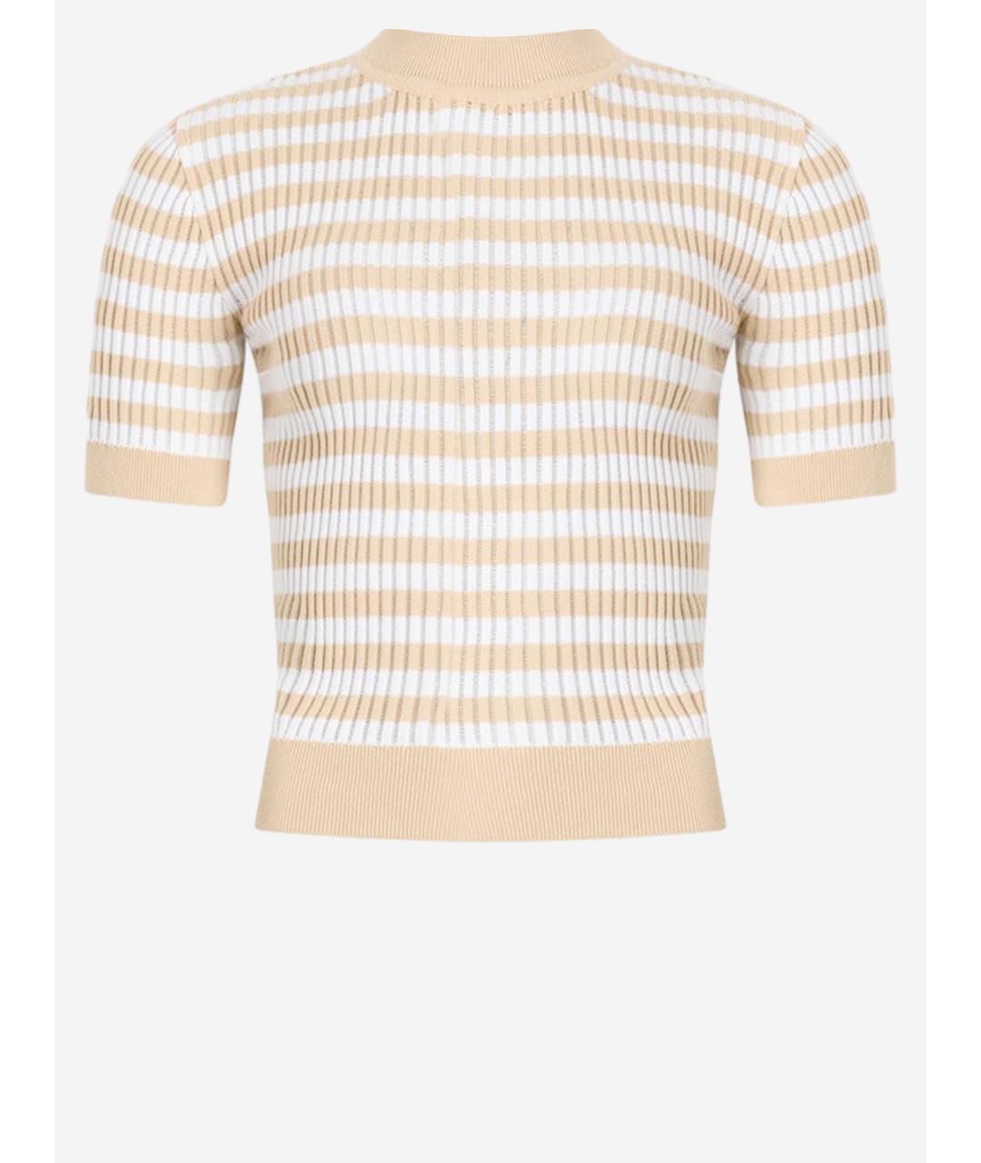 PATOU Бежевый хлопковый джемпер / свитер, фото 2