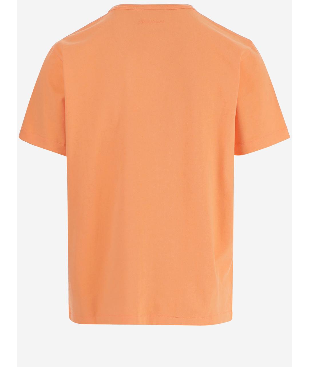 J.W.ANDERSON Оранжевая хлопковая футболка, фото 2