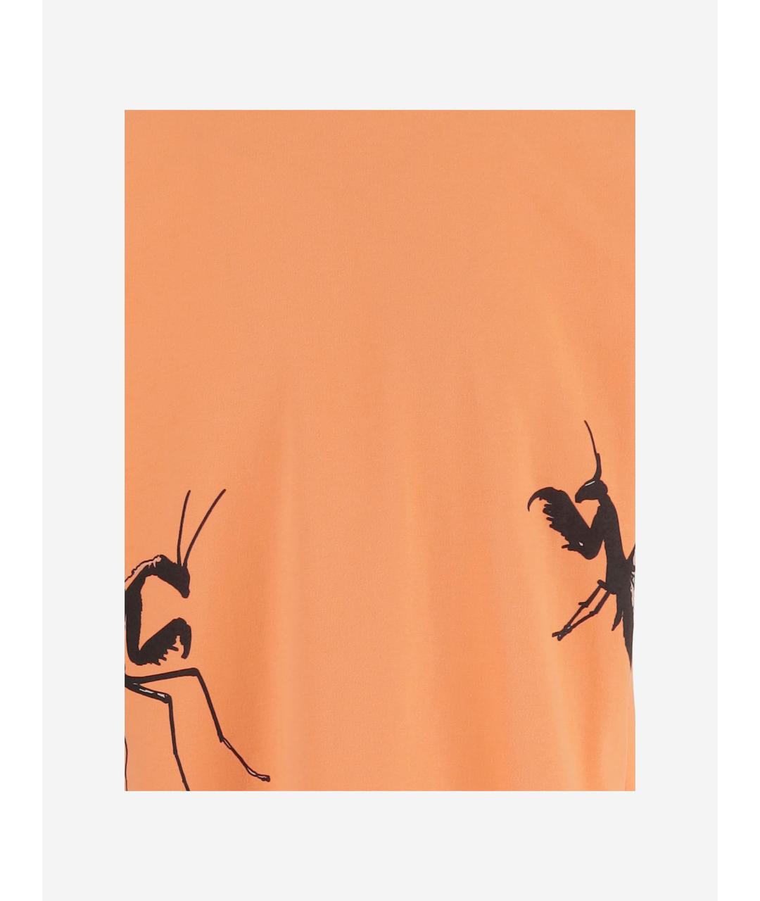 J.W.ANDERSON Оранжевая хлопковая футболка, фото 3