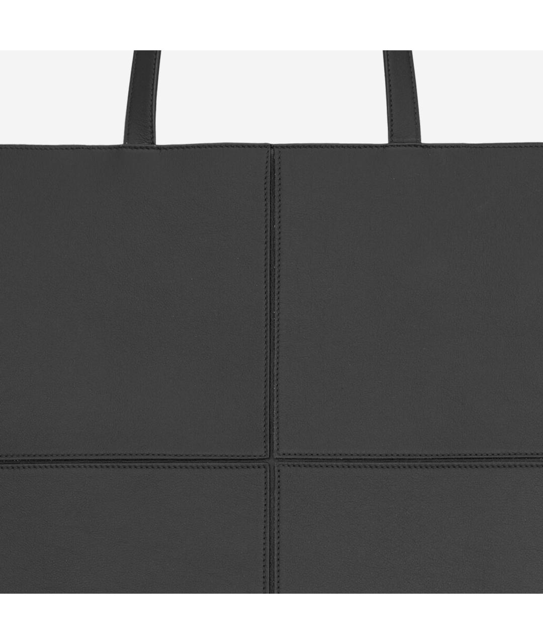 SAINT LAURENT Черная кожаная сумка тоут, фото 3