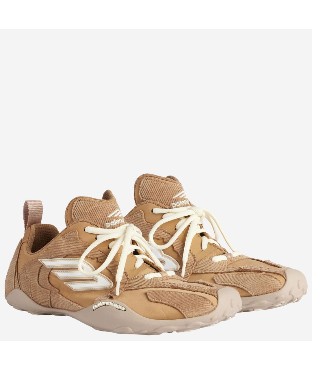 BALENCIAGA Бежевые текстильные кроссовки, фото 3