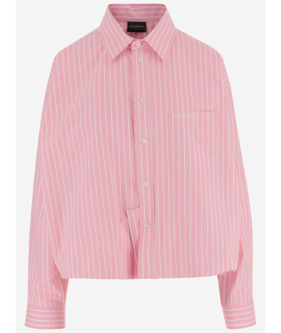 BALENCIAGA Розовая хлопковая рубашка, фото 4