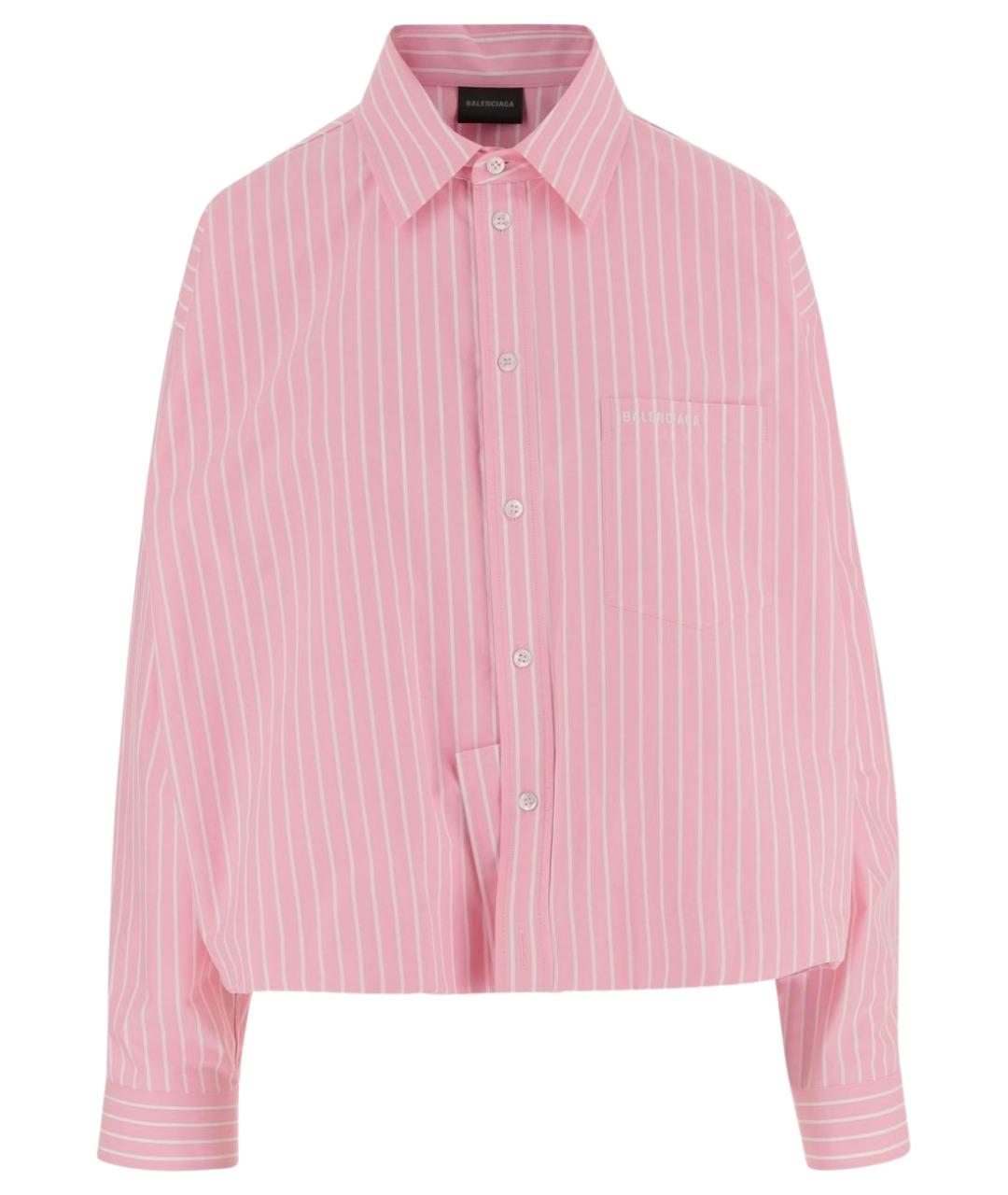 BALENCIAGA Розовая хлопковая рубашка, фото 1