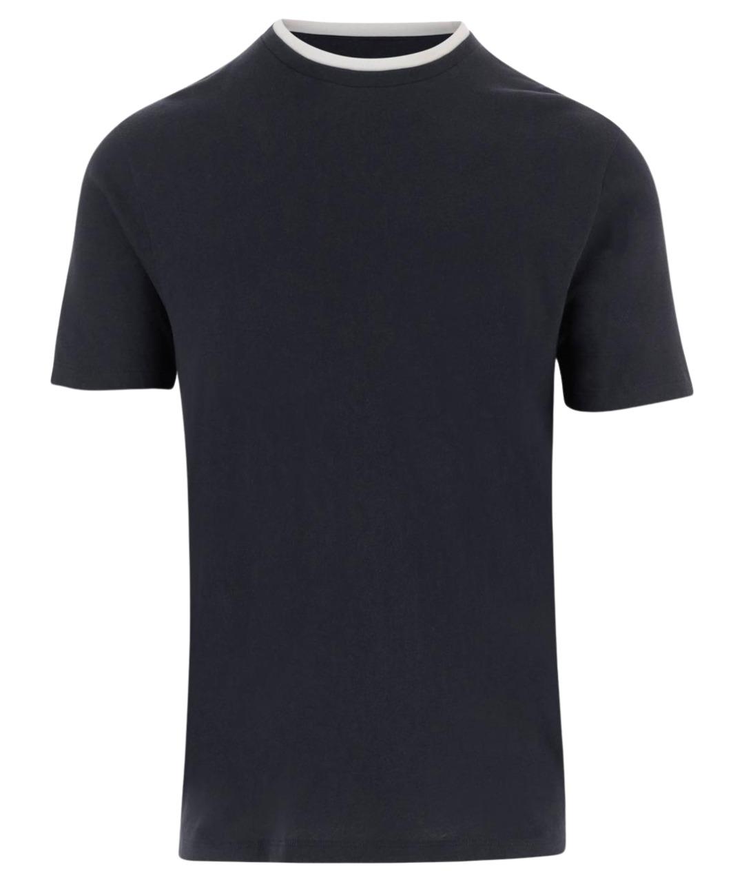 VINCE Синяя хлопковая футболка, фото 1