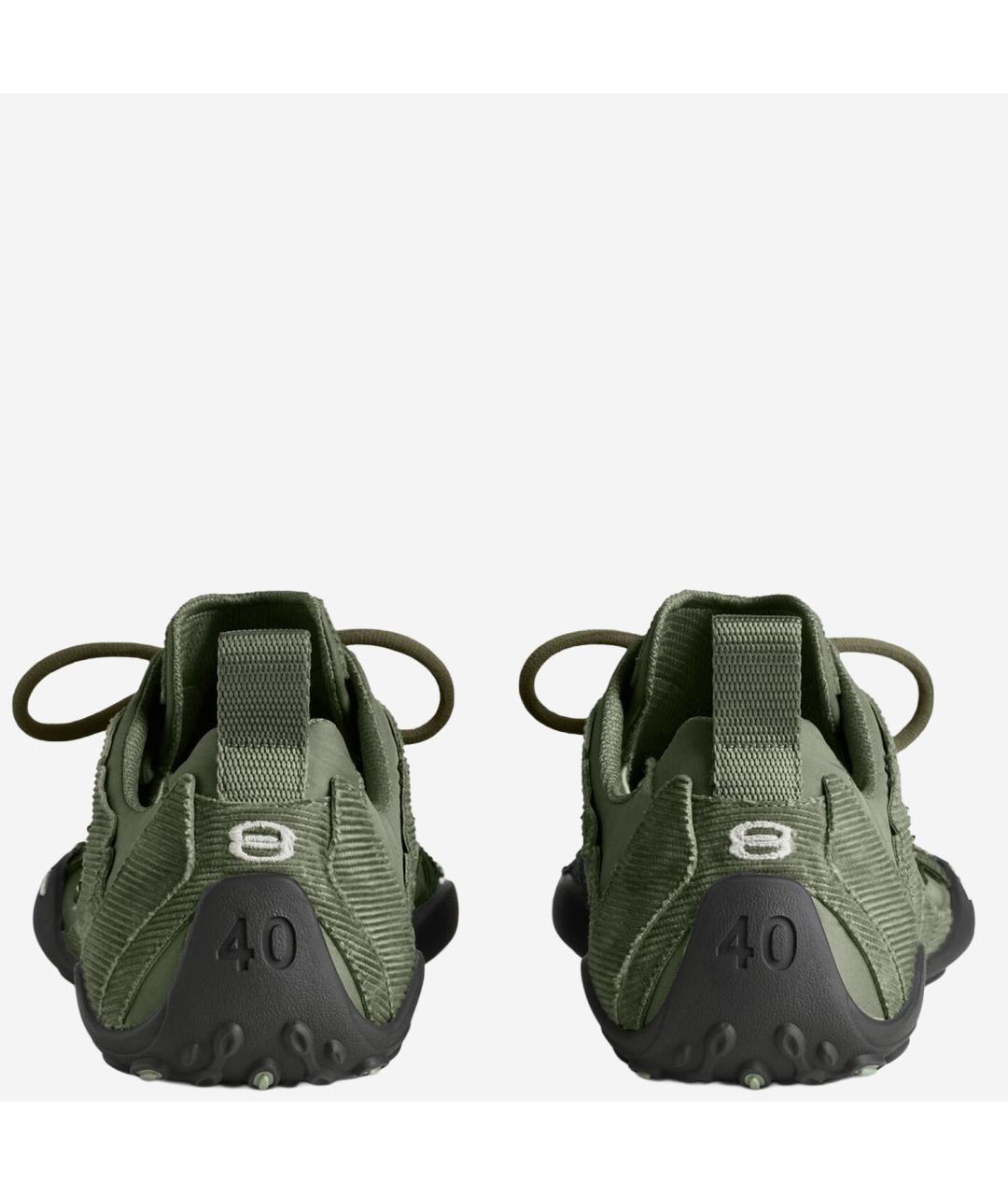 BALENCIAGA Хаки текстильные низкие кроссовки / кеды, фото 4