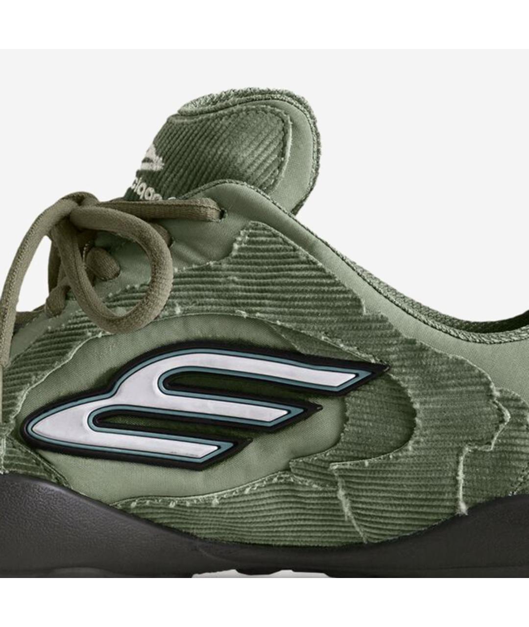 BALENCIAGA Хаки текстильные низкие кроссовки / кеды, фото 5