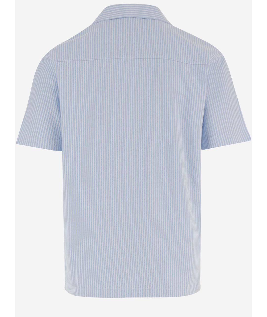 VINCE Голубая хлопковая кэжуал рубашка, фото 2