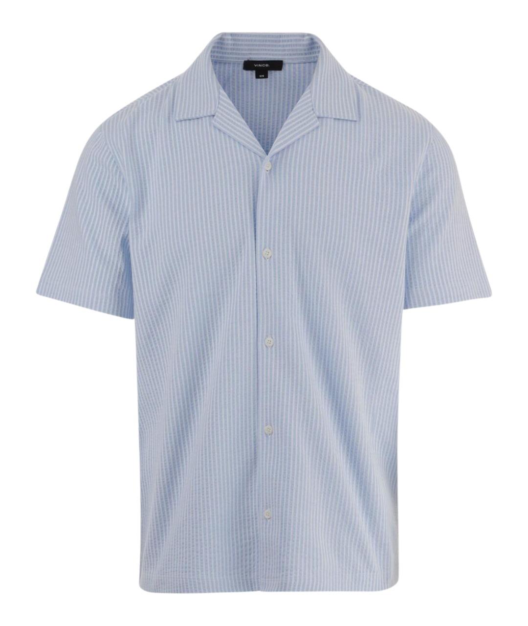 VINCE Голубая хлопковая кэжуал рубашка, фото 1