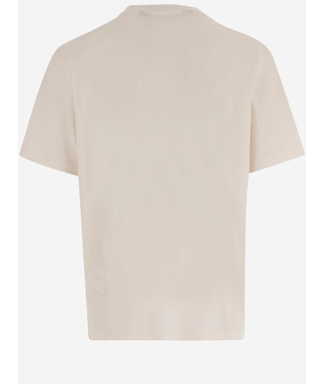 JUST CAVALLI Бежевая хлопковая футболка, фото 2