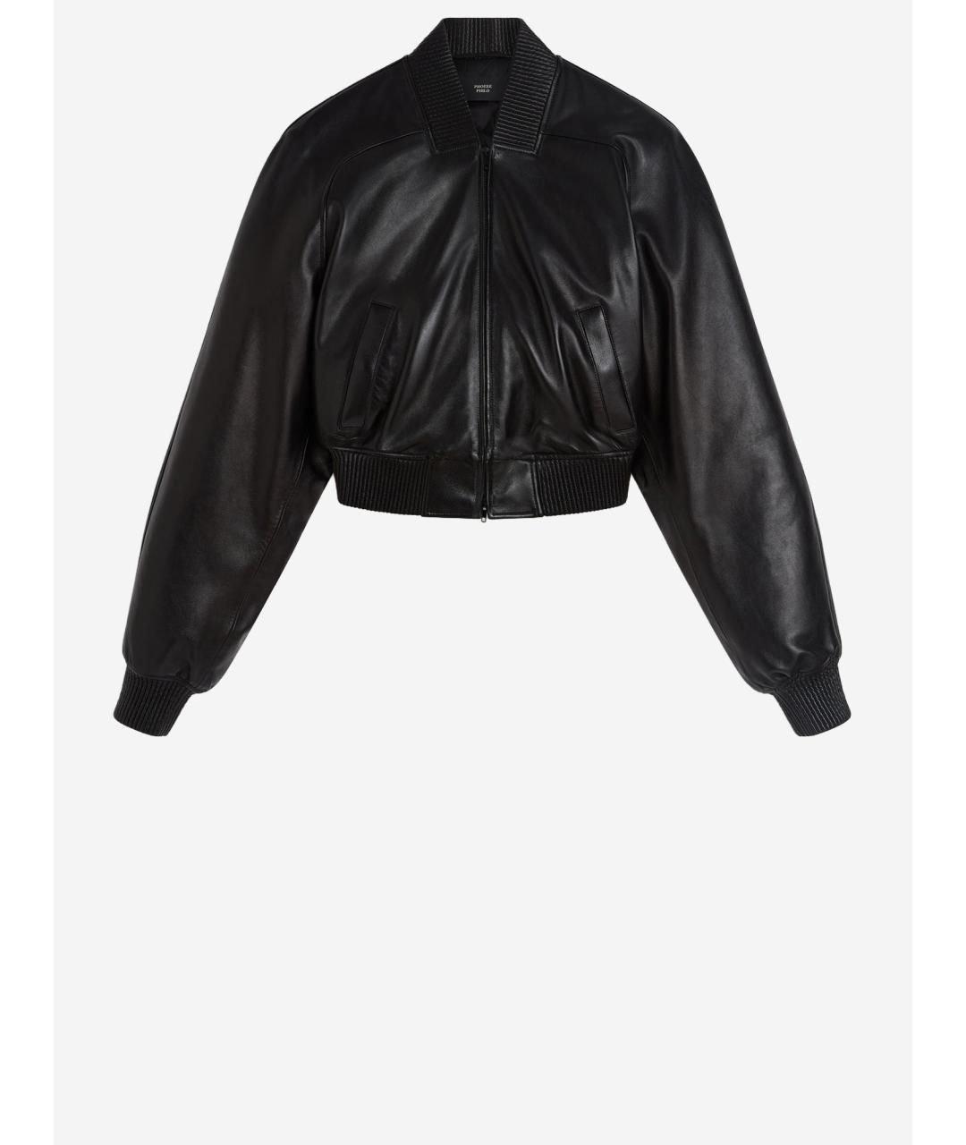 PHOEBE PHILO Черная кожаная куртка, фото 4