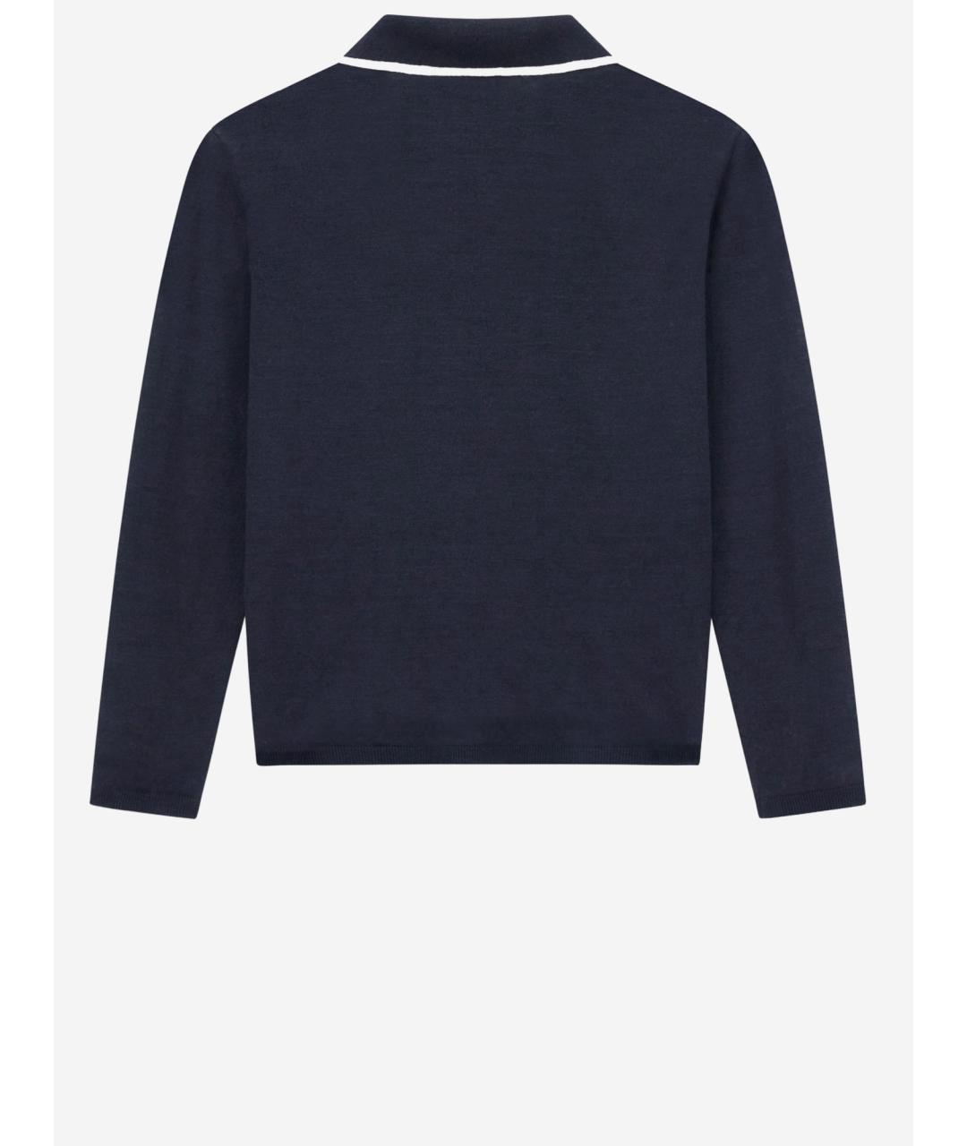 GIORGIO ARMANI Синий льняной джемпер / свитер, фото 2