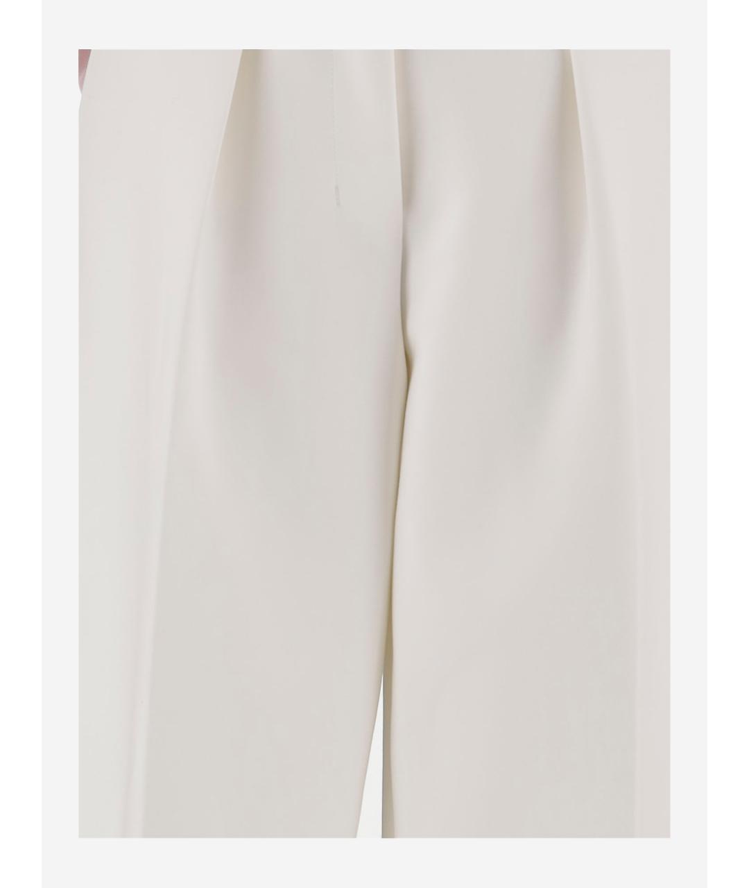 JACQUEMUS Белые полиэстеровые брюки широкие, фото 3