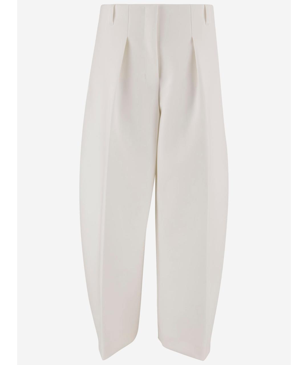 JACQUEMUS Белые полиэстеровые брюки широкие, фото 4