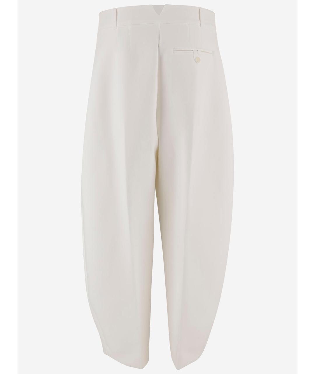 JACQUEMUS Белые полиэстеровые брюки широкие, фото 2