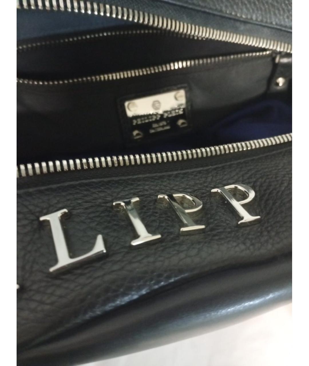 PHILIPP PLEIN Черный кожаный рюкзак, фото 4