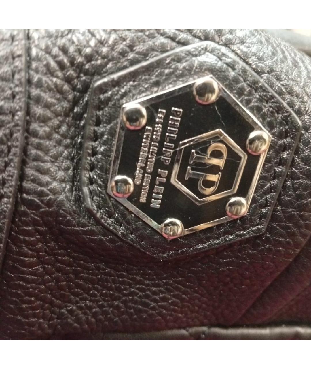 PHILIPP PLEIN Черный кожаный рюкзак, фото 5