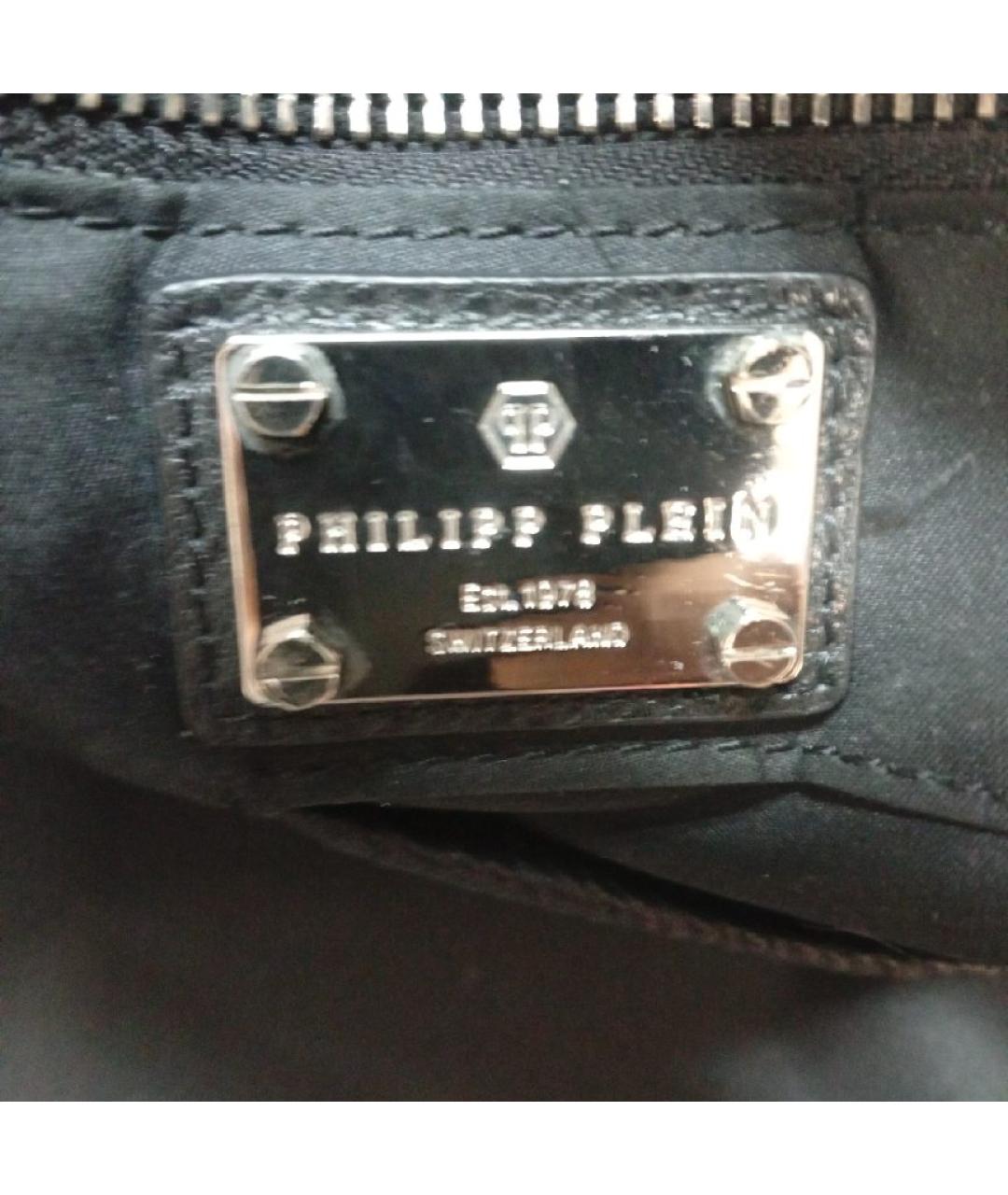 PHILIPP PLEIN Черный кожаный рюкзак, фото 7