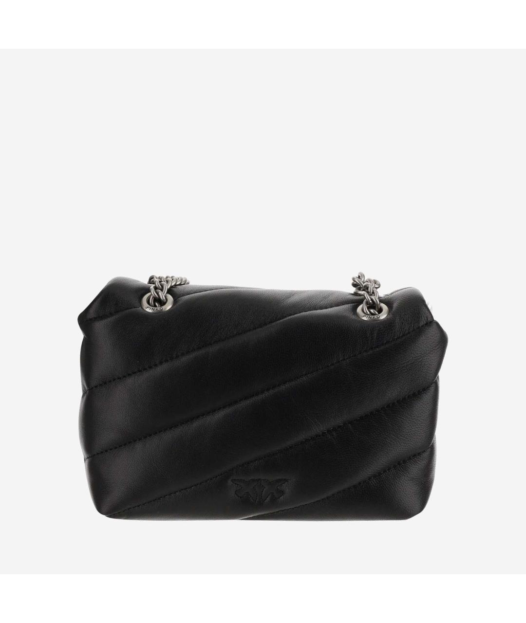 PINKO Черная кожаная сумка через плечо, фото 3