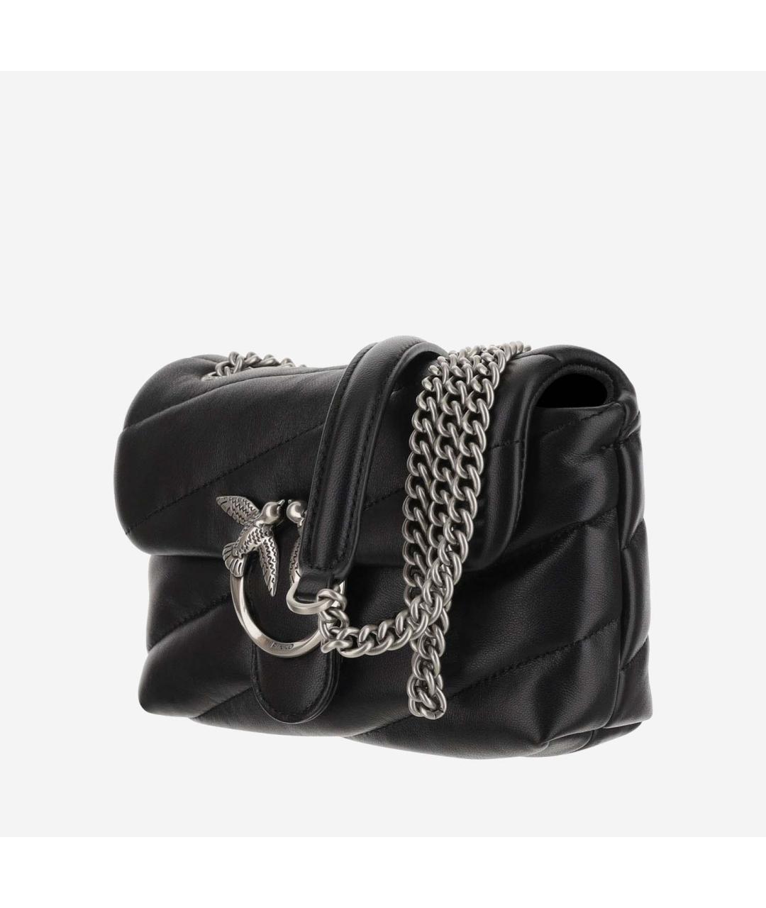 PINKO Черная кожаная сумка через плечо, фото 2