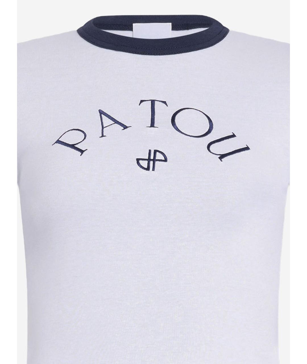 PATOU Белая хлопковая футболка, фото 3