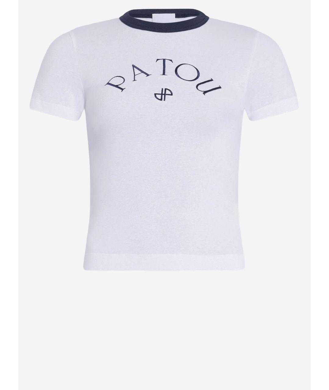 PATOU Белая хлопковая футболка, фото 4