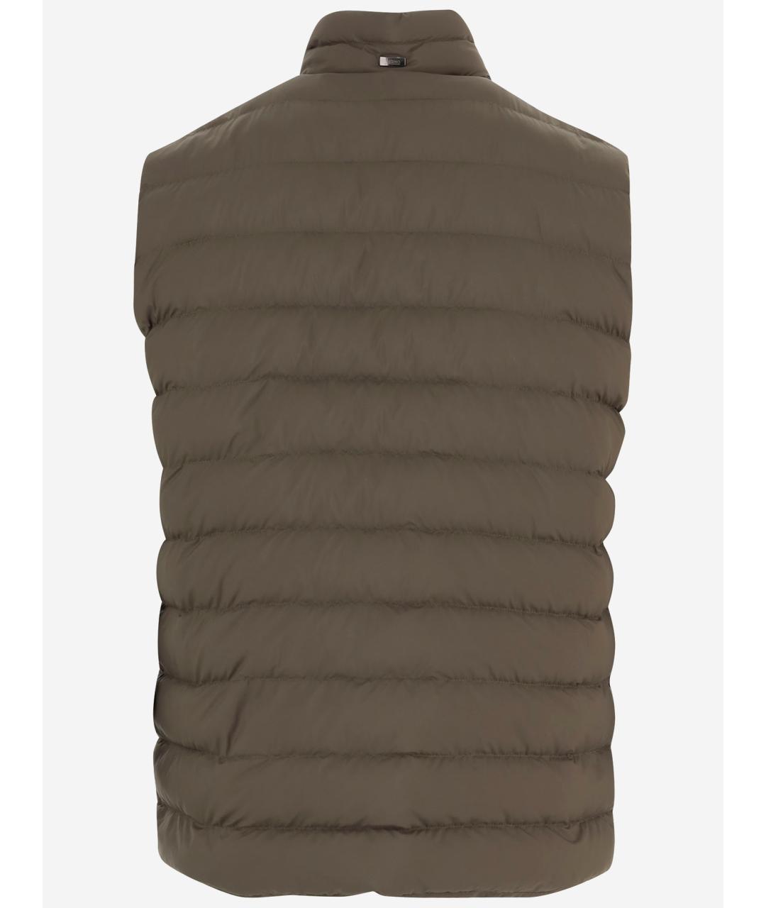 HERNO Зеленый полиамидовый жилет, фото 2