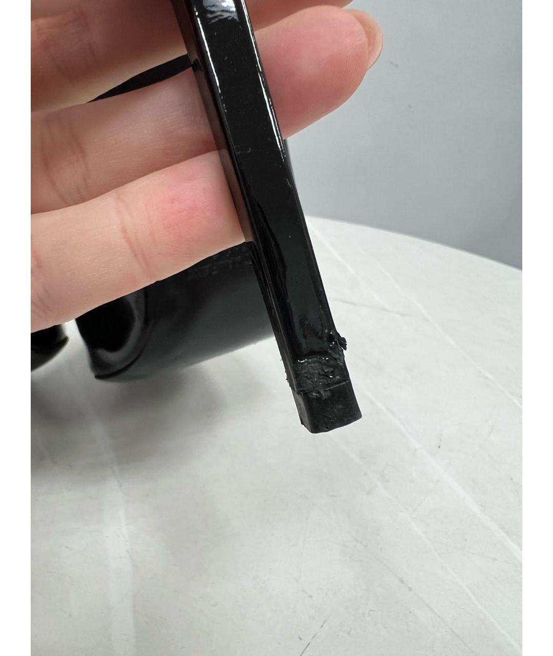 SAINT LAURENT Черные туфли из лакированной кожи, фото 3