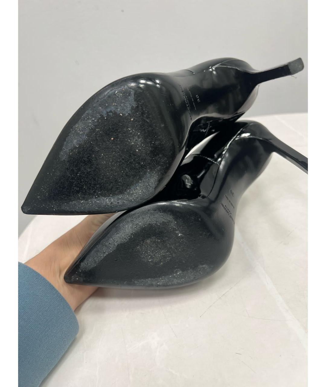 SAINT LAURENT Черные туфли из лакированной кожи, фото 7