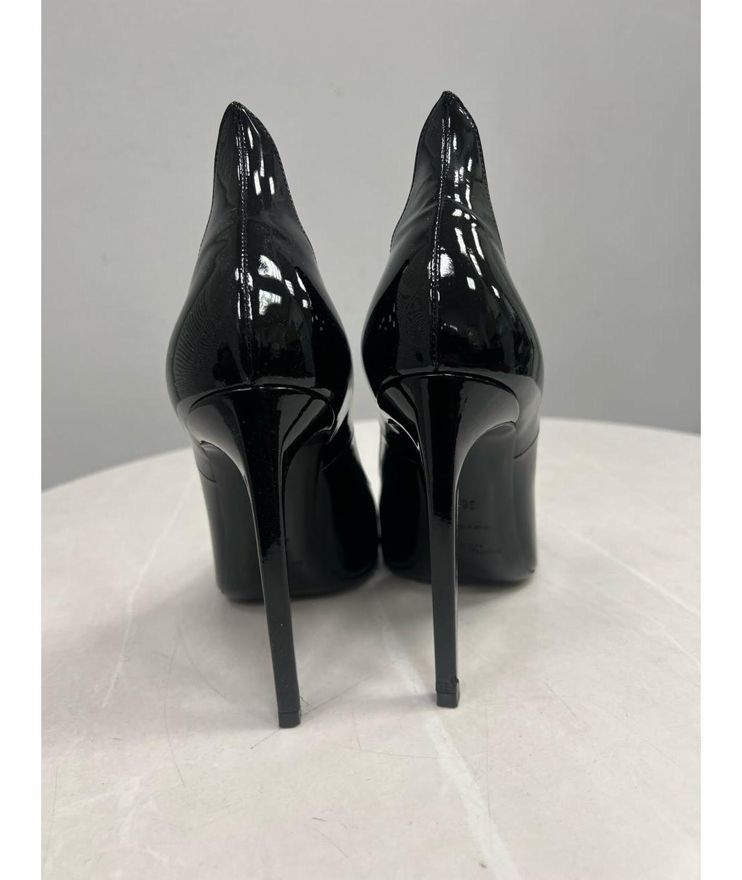 SAINT LAURENT Черные туфли из лакированной кожи, фото 8