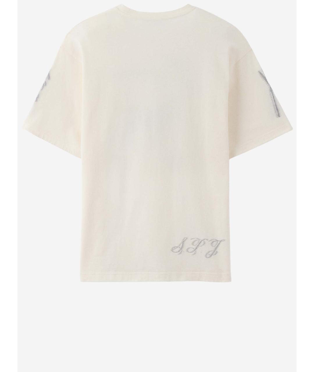 JACQUEMUS Бежевая хлопковая футболка, фото 2