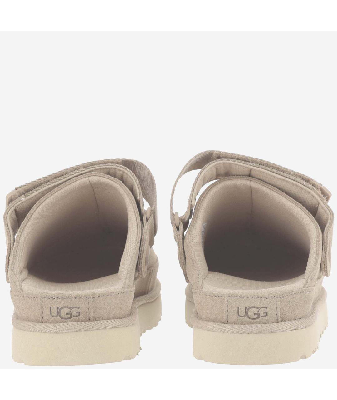 UGG AUSTRALIA Бежевые кожаные мюли, фото 4