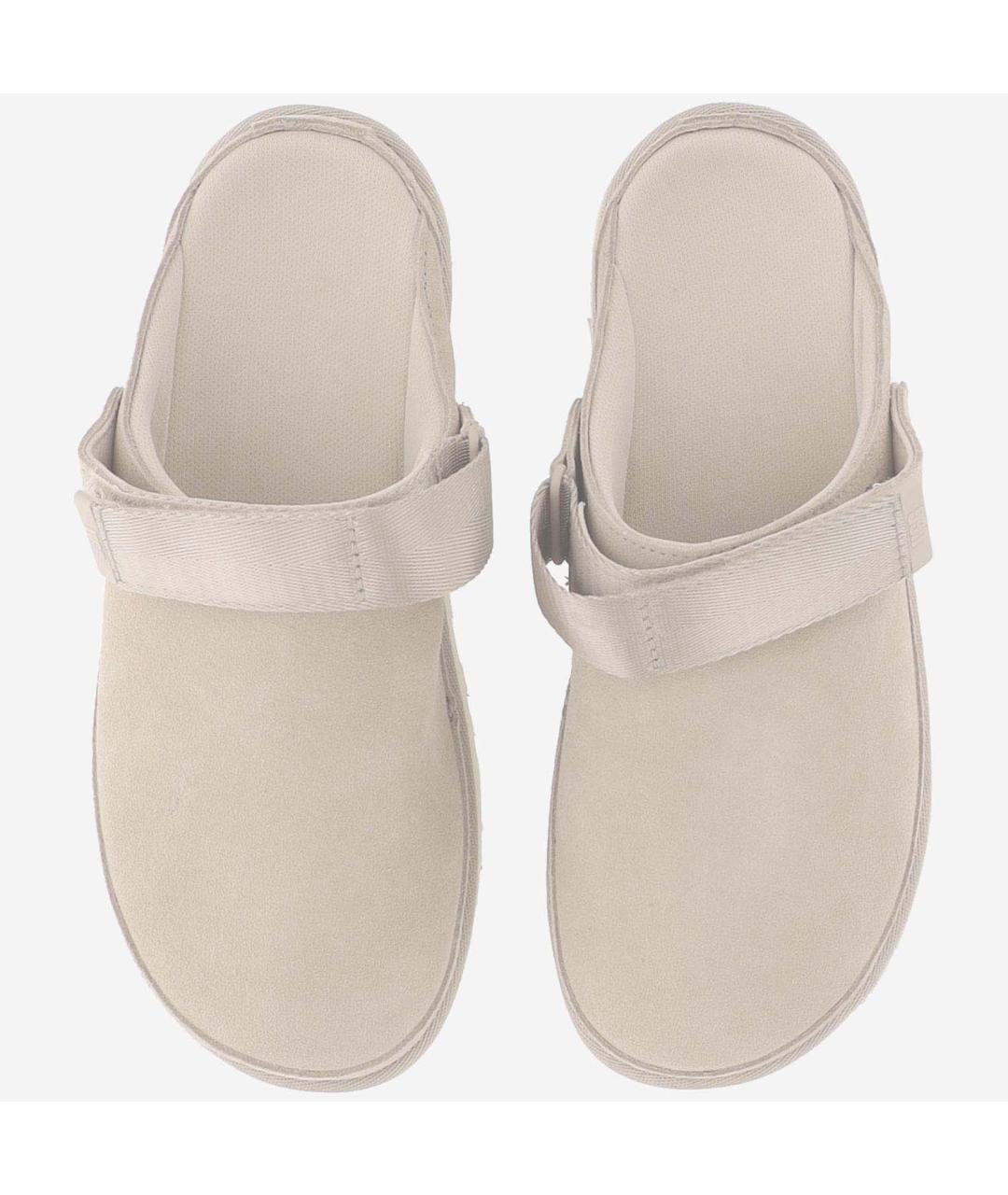 UGG AUSTRALIA Бежевые кожаные мюли, фото 2