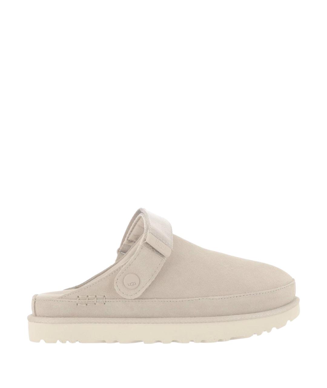 UGG AUSTRALIA Бежевые кожаные мюли, фото 1