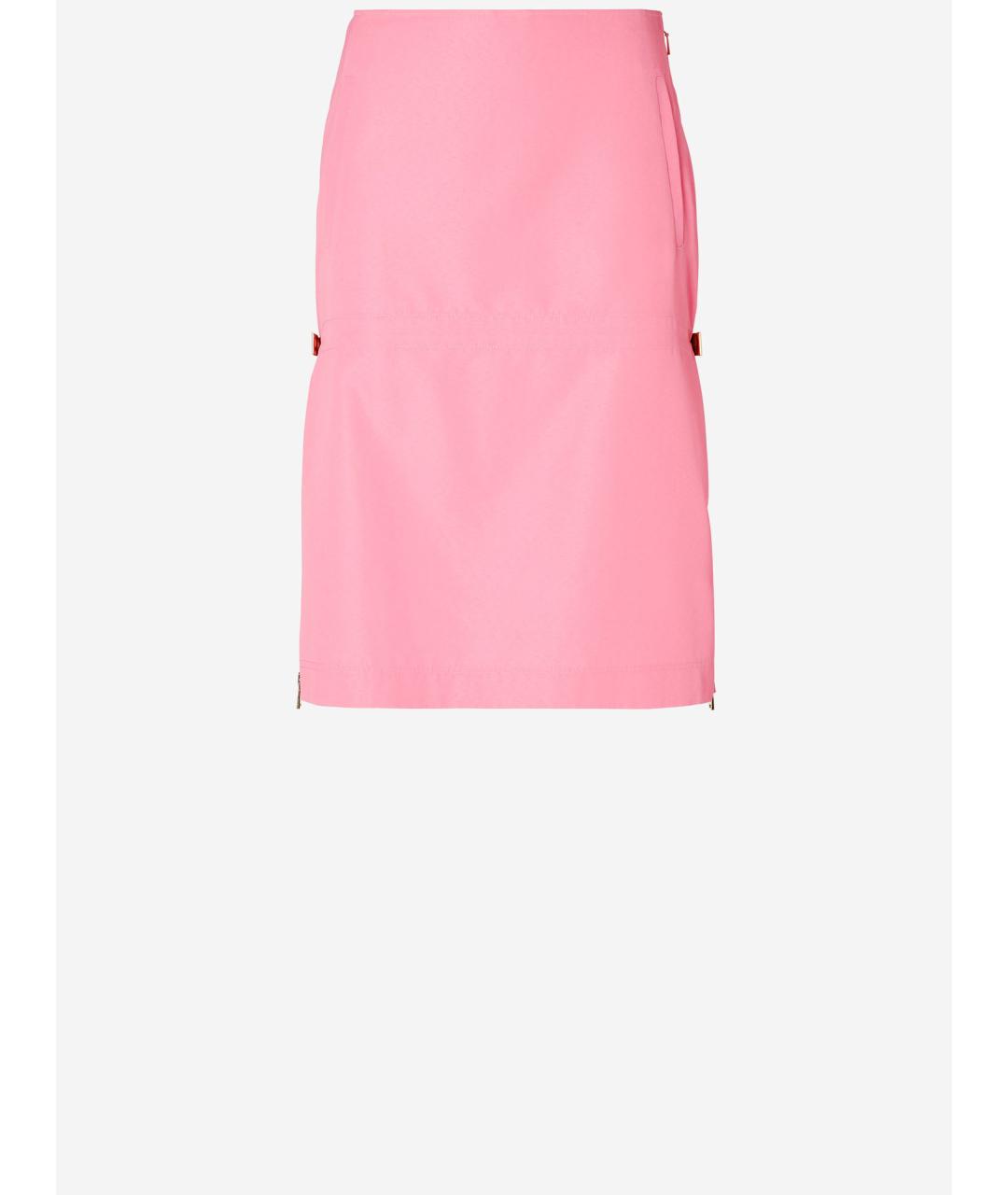 FENDI Розовая вискозная юбка миди, фото 4
