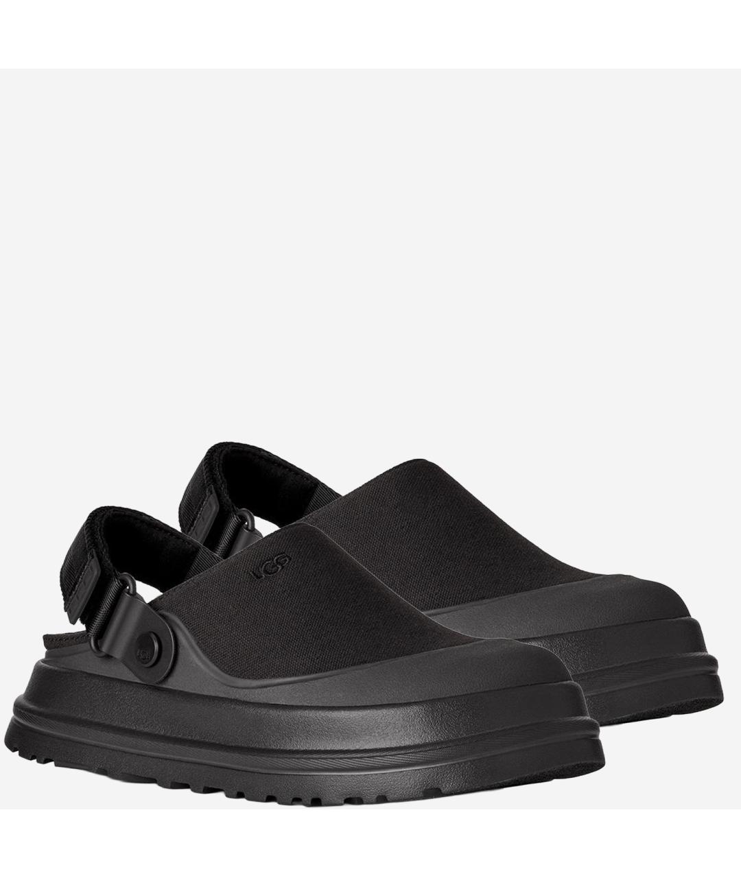 UGG AUSTRALIA Черные текстильные сабо, фото 2