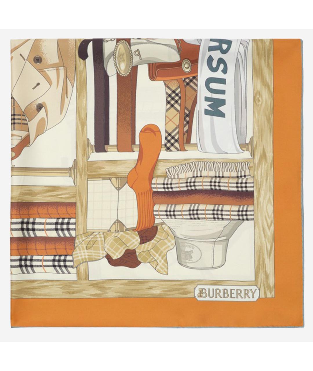 BURBERRY Мульти шелковый платок, фото 3