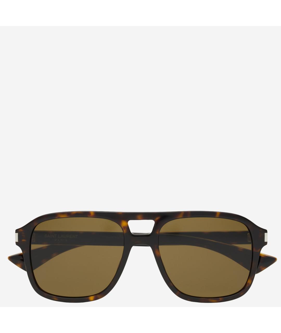 SAINT LAURENT Коричневые солнцезащитные очки, фото 2