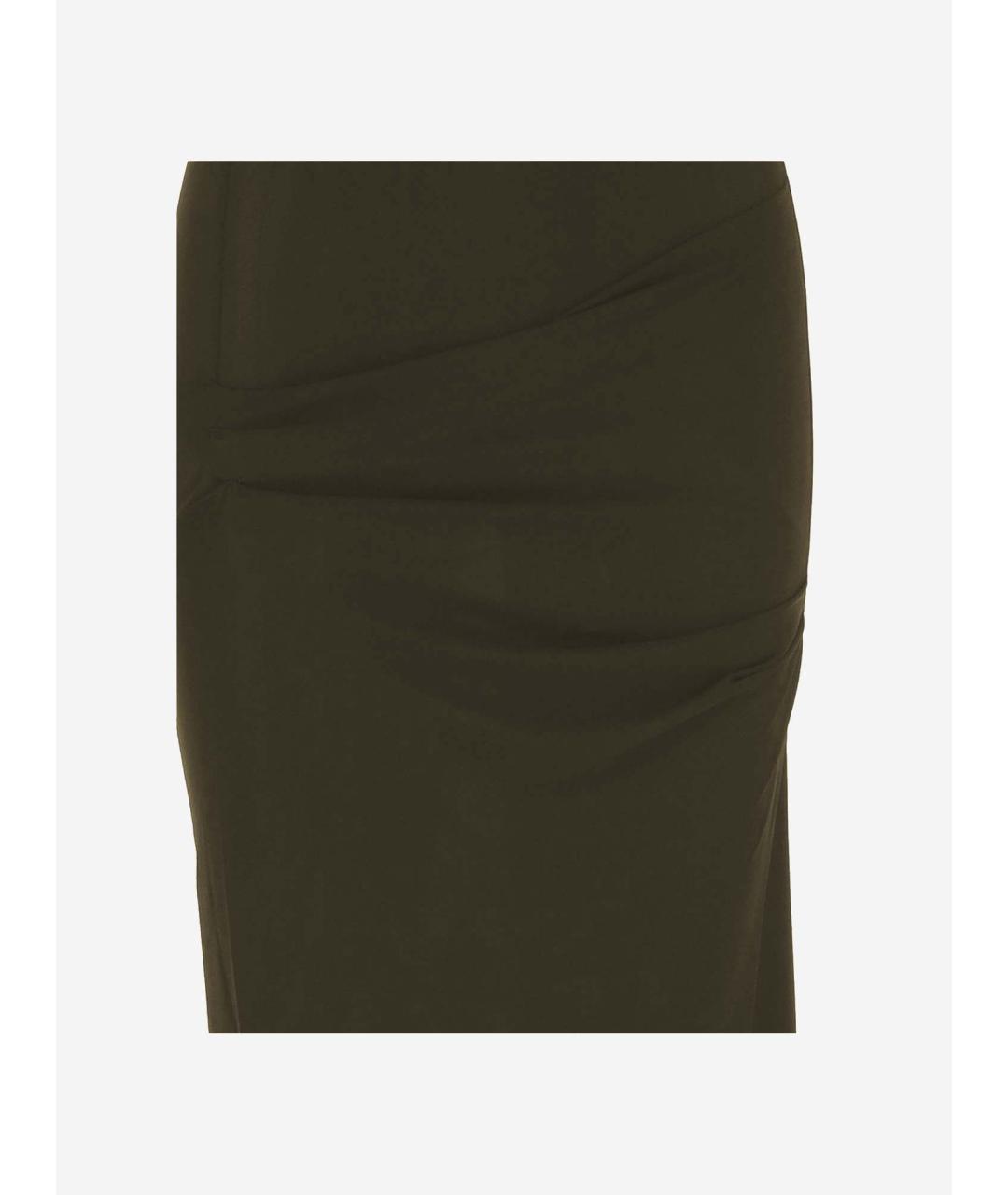 JACQUEMUS Хаки хлопковое коктейльное платье, фото 3