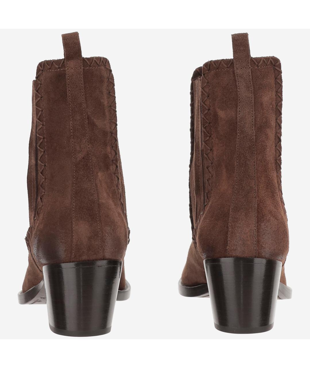 SARTORE Коричневые замшевые полусапоги, фото 2