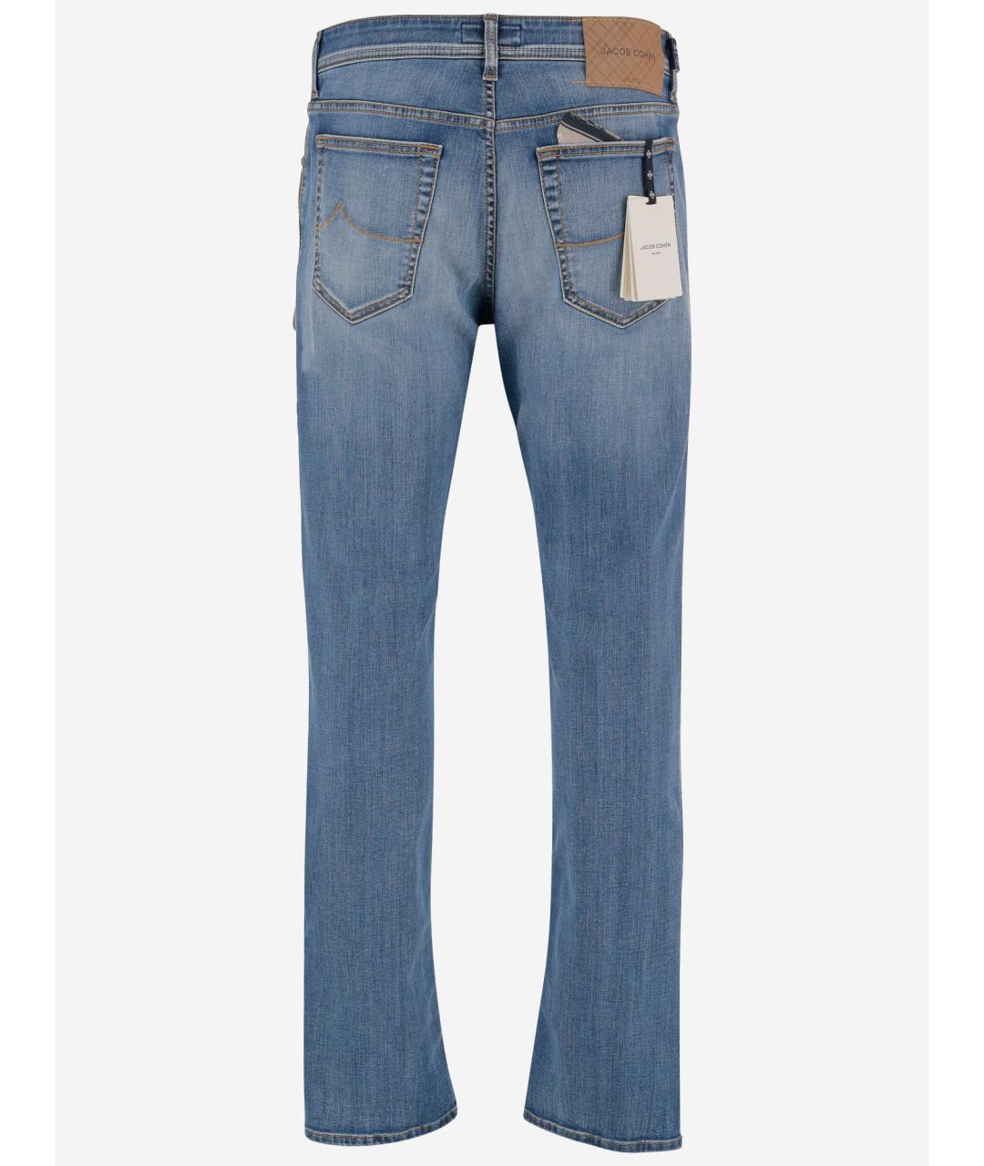 JACOB COHEN Синие хлопко-эластановые джинсы скинни, фото 2