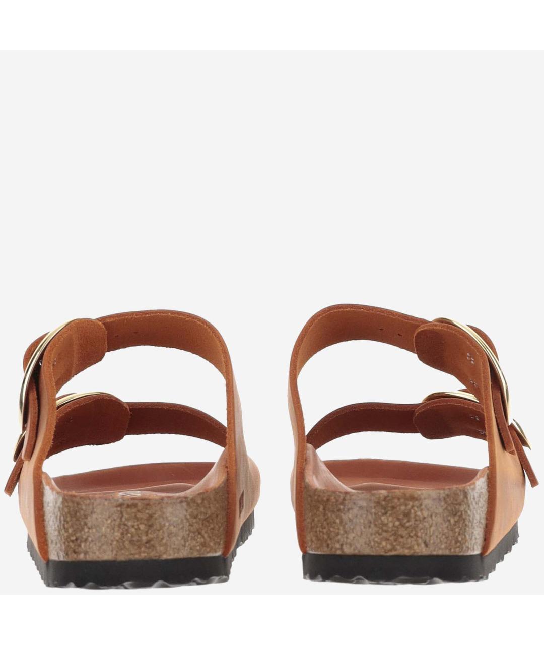 BIRKENSTOCK Оранжевое замшевые сандалии, фото 4