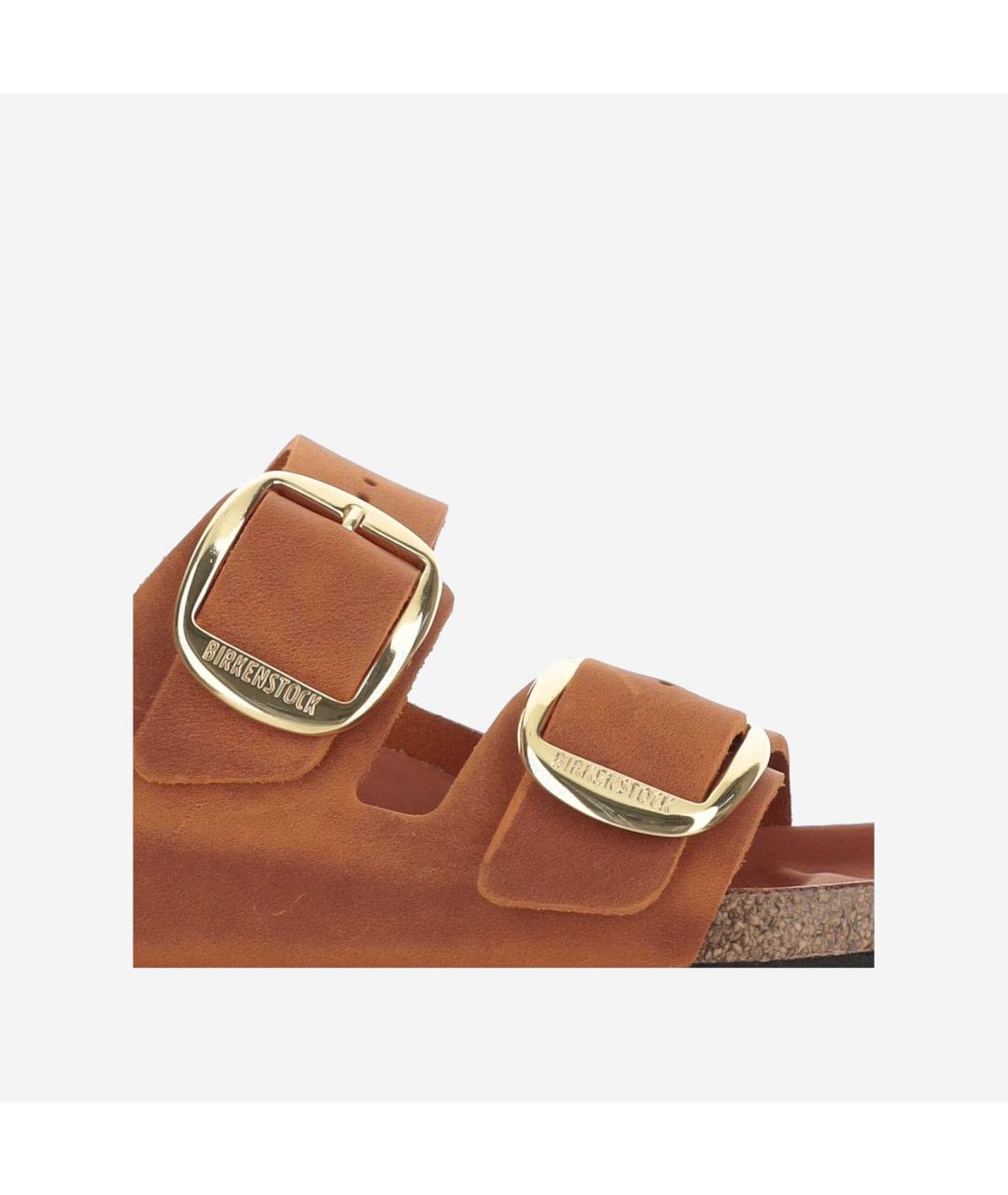 BIRKENSTOCK Оранжевое замшевые сандалии, фото 5