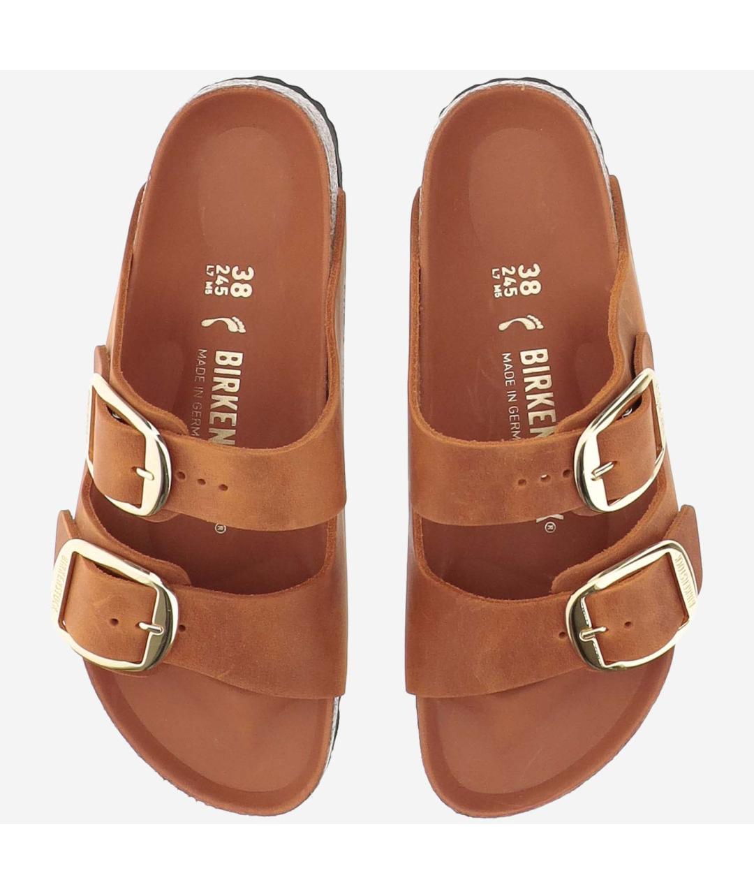 BIRKENSTOCK Оранжевое замшевые сандалии, фото 2