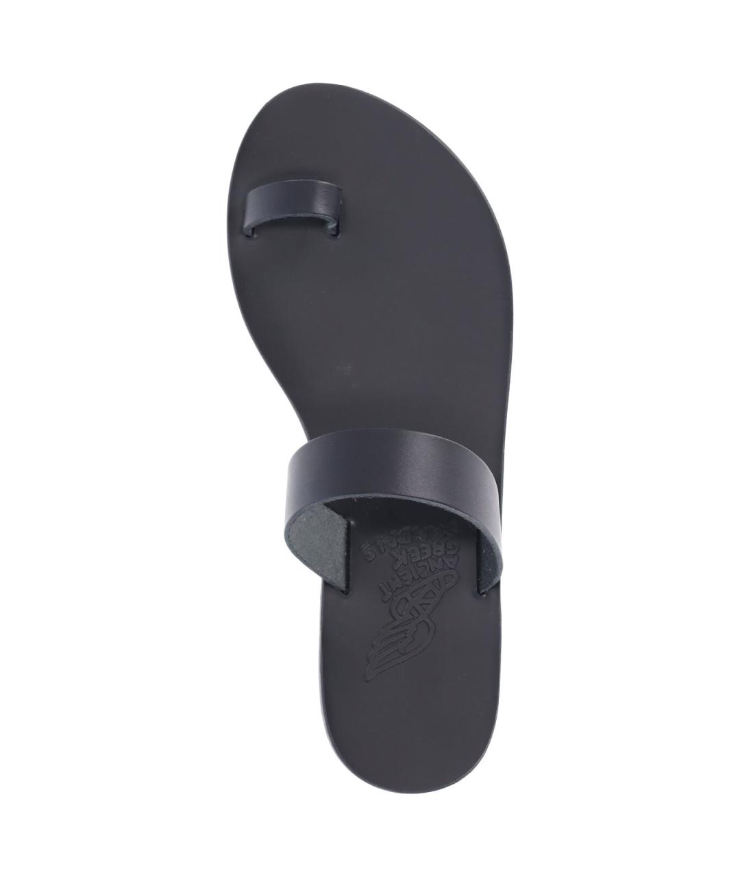 ANCIENT GREEK Черные кожаные босоножки, фото 5