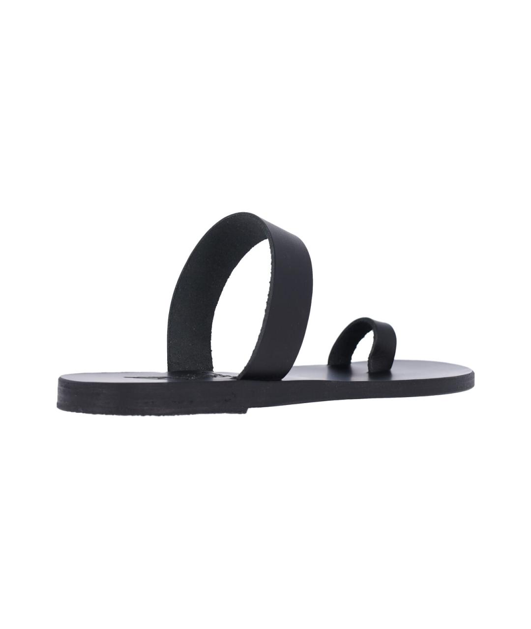 ANCIENT GREEK Черные кожаные босоножки, фото 4