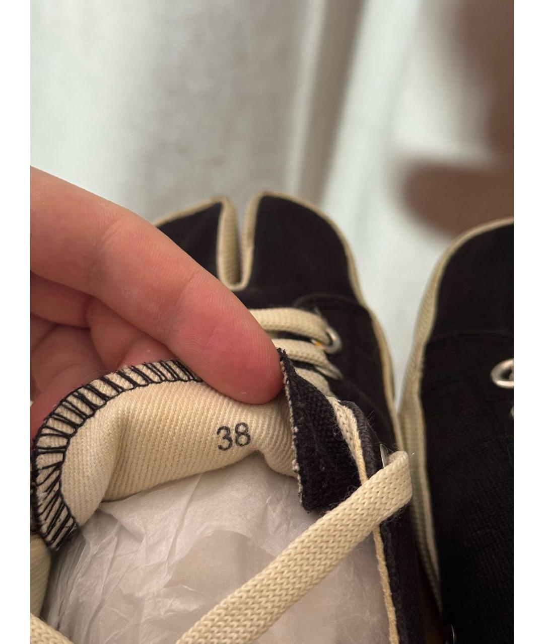MAISON MARGIELA Черные кеды, фото 4