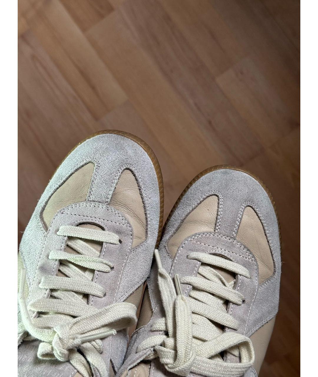MAISON MARGIELA Бежевые кеды, фото 5