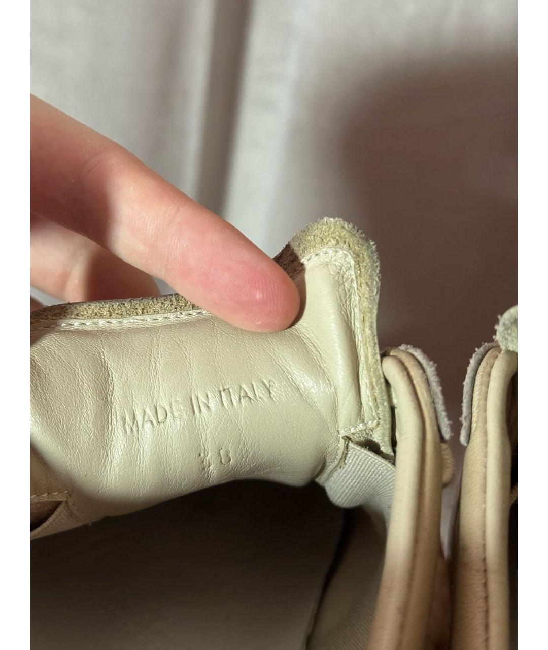 MAISON MARGIELA Бежевые кеды, фото 4