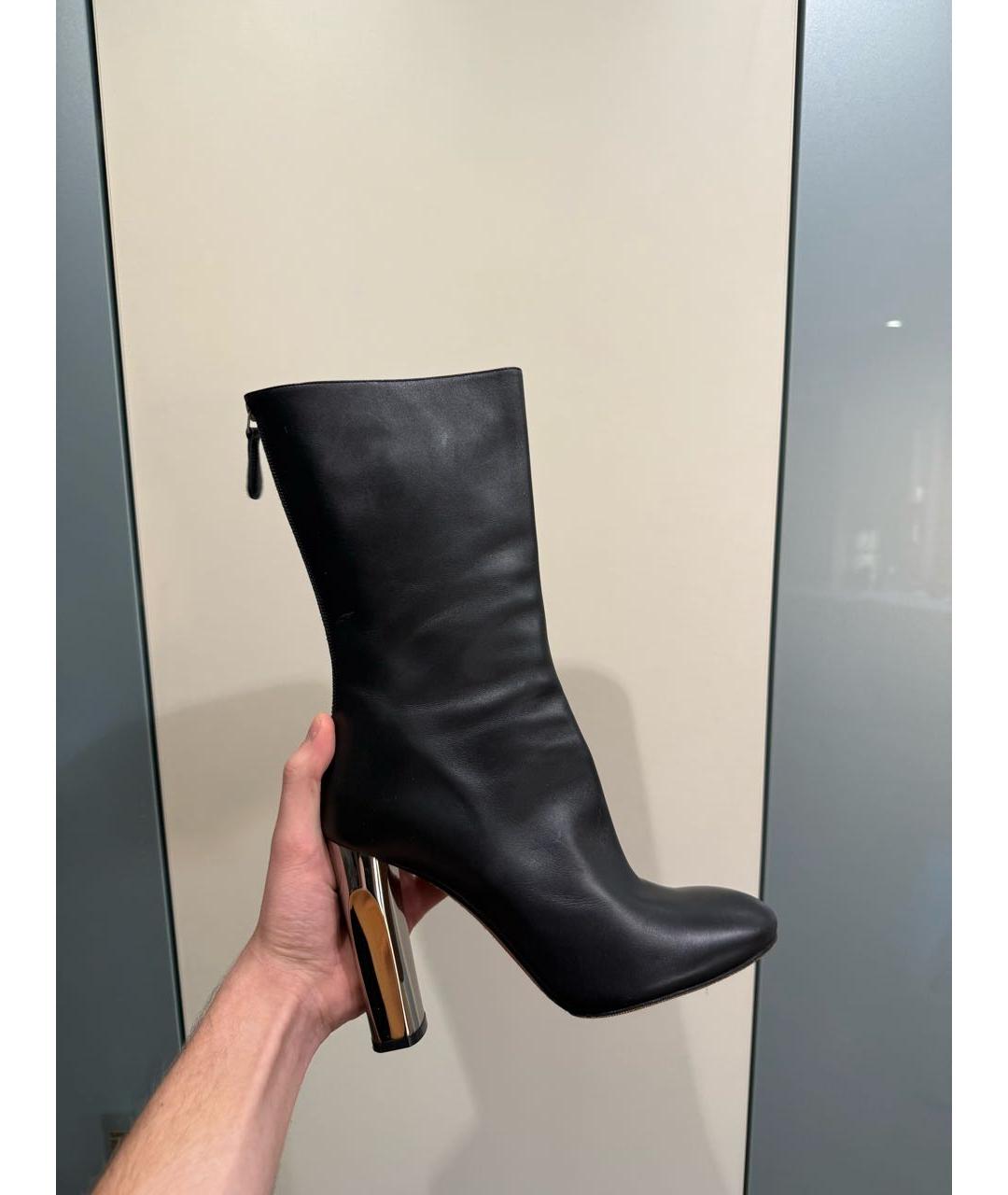 ALEXANDER MCQUEEN Черные кожаные сапоги, фото 3