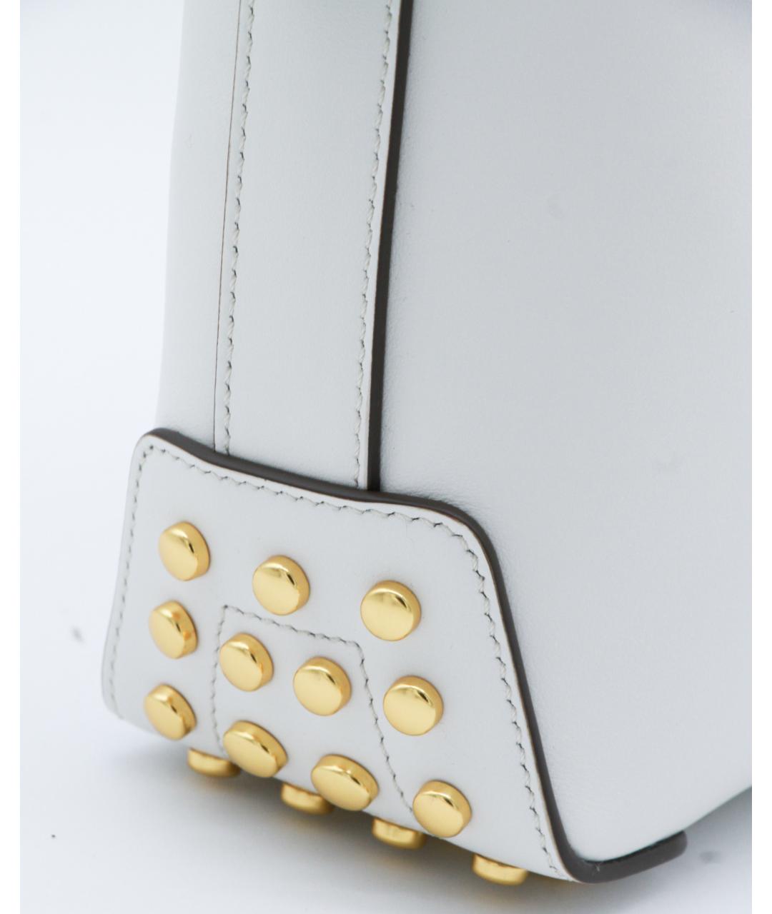 TOD'S Белая кожаная сумка с короткими ручками, фото 4